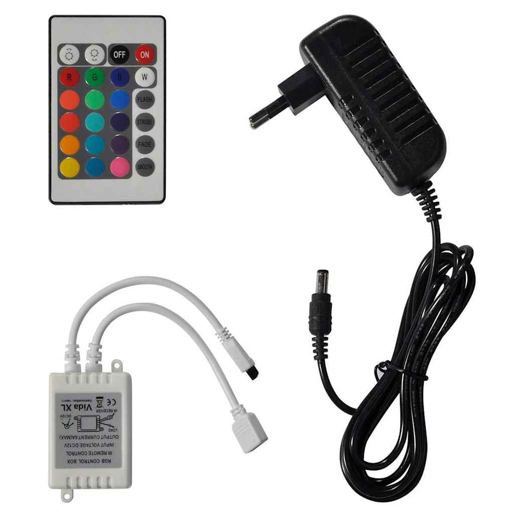 Κρεβάτι με LED Μαύρο 140x200 εκ. από Συνθετικό Δέρμα με Στρώμα - Pakobazaar