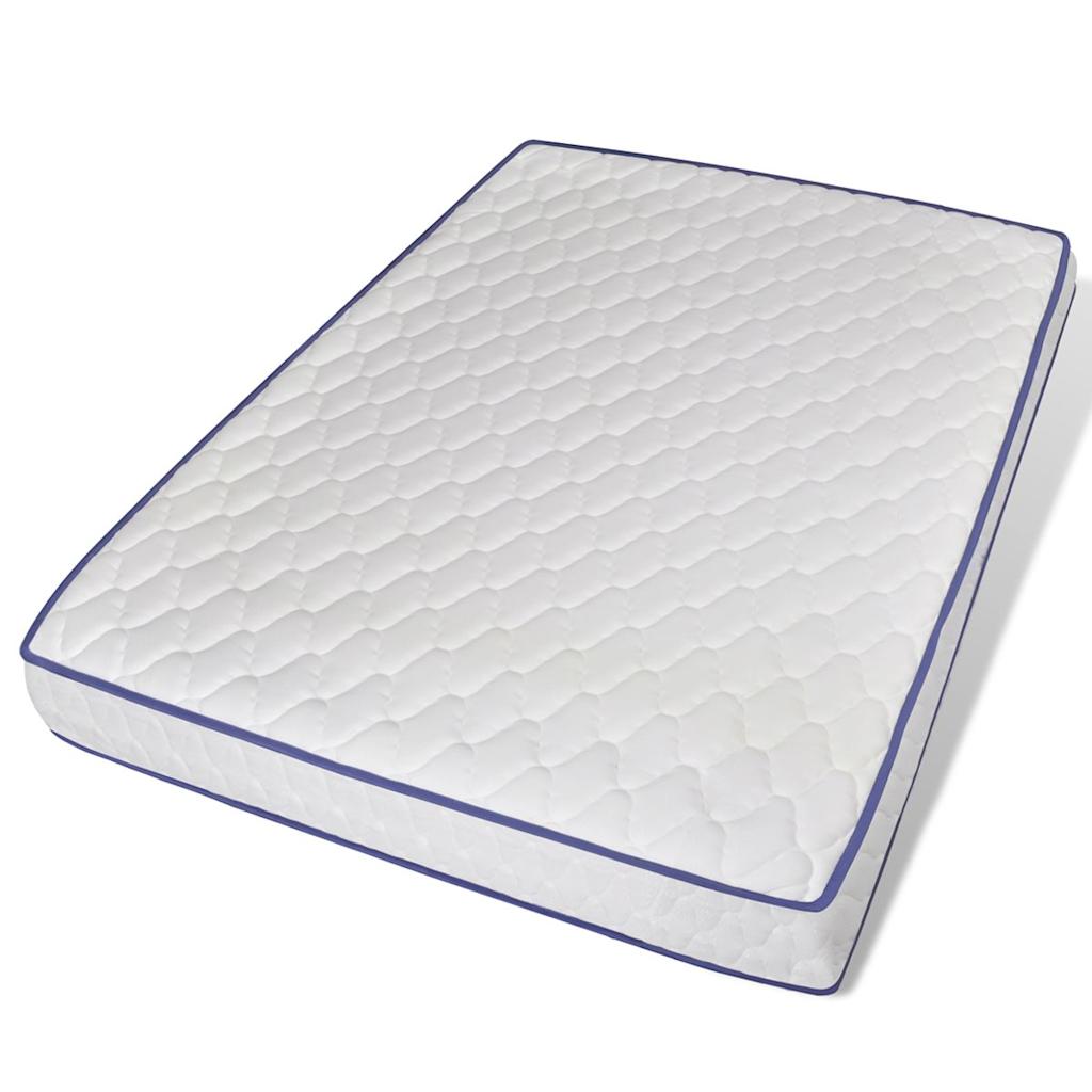 Κρεβάτι LED Μαύρο 140x200 εκ. Δερματίνη με Στρώμα Αφρού Μνήμης - Pakobazaar