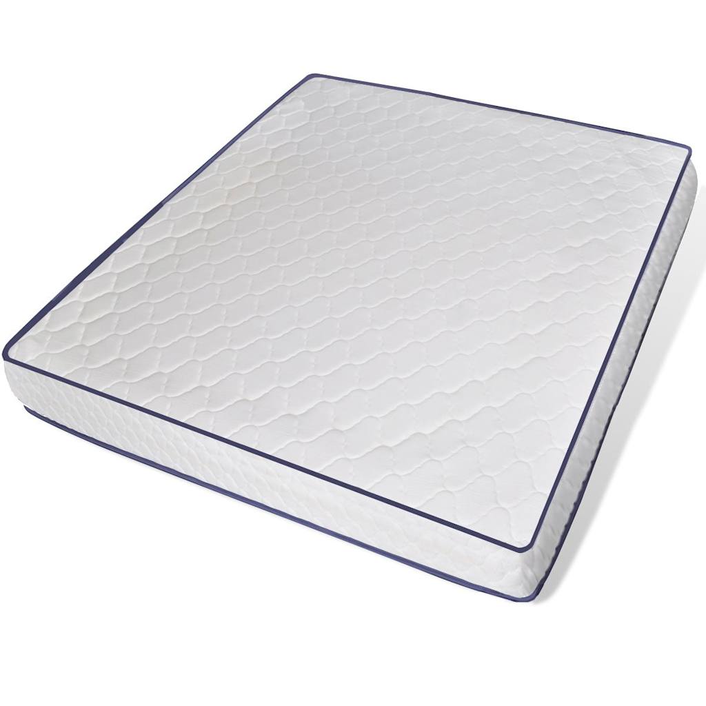Κρεβάτι με LED Μαύρο 180x200 εκ. Δερματίνη Στρώμα Αφρού Μνήμης
