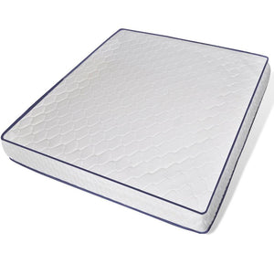 Κρεβάτι με LED Μαύρο 180x200 εκ. Δερματίνη Στρώμα Αφρού Μνήμης
