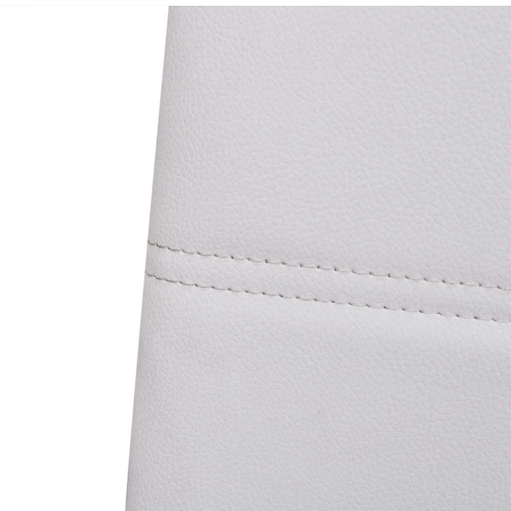 Καρέκλες Τραπεζαρίας «Πρόβολος» 6 τεμ. Λευκές Συνθετικό Δέρμα - PAKOBAZAAR