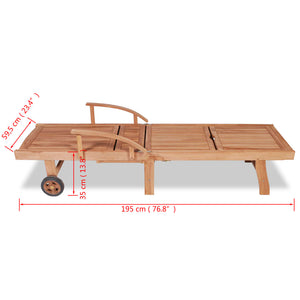 Ξαπλώστρα από Μασίφ Ξύλο Teak