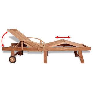 Ξαπλώστρα από Μασίφ Ξύλο Teak