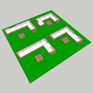 Σαλόνι Κήπου 8 Τεμαχίων Καφέ από Συνθετικό Ρατάν με Μαξιλάρια - Pakobazaar