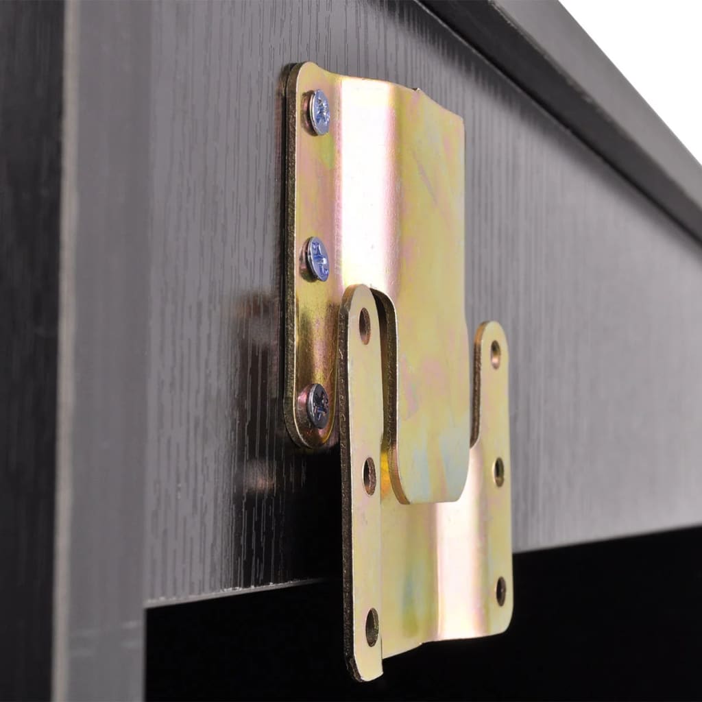 Έπιπλο Μπάνιου με Νιπτήρα Σετ Τριών Τεμαχίων Μαύρο - PAKOBAZAAR