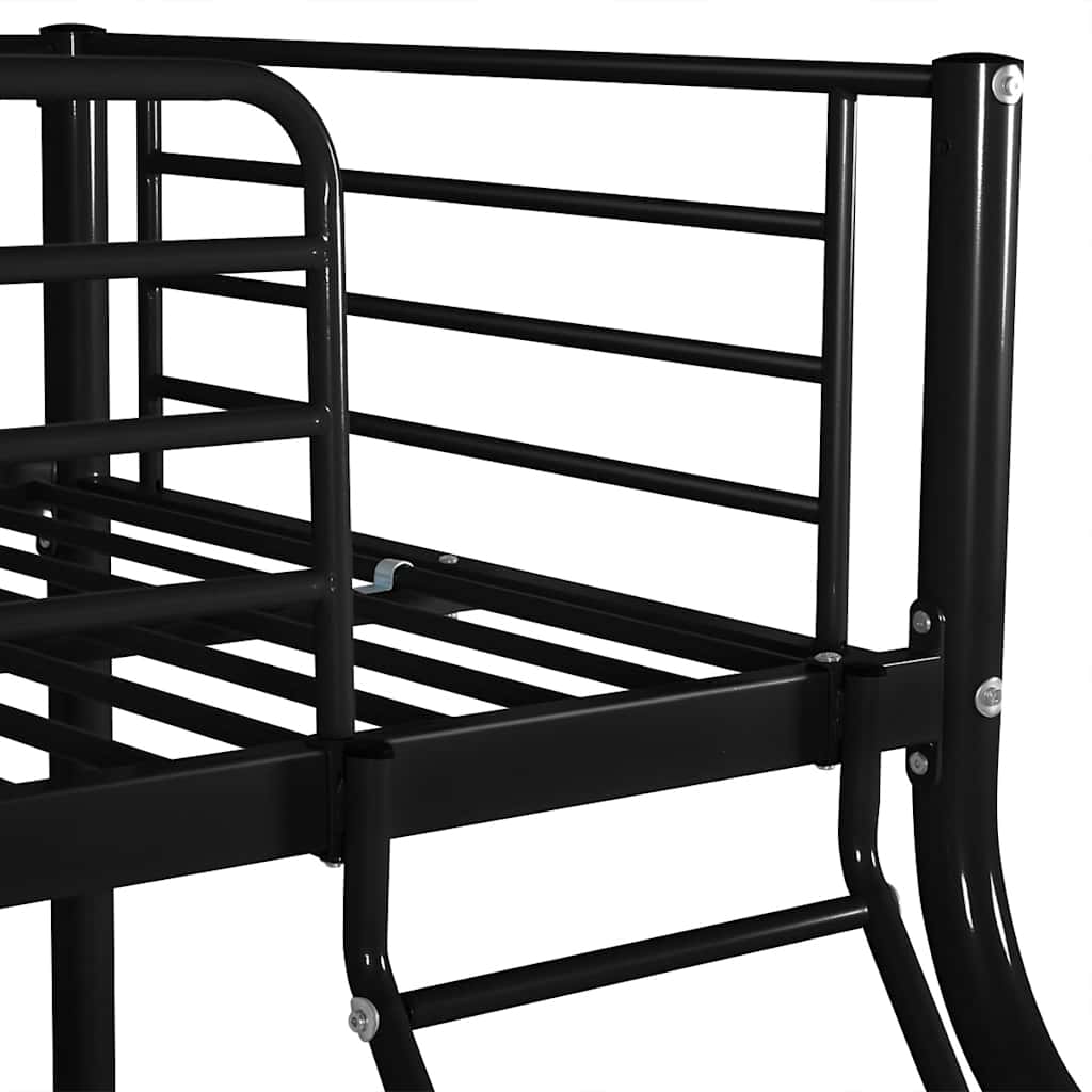 Πλαίσιο Κουκέτας Παιδικής Μαύρο 140x200/90x200 εκ. Μεταλλικό