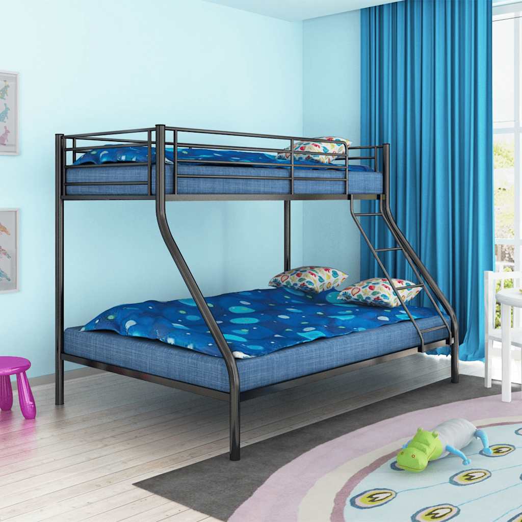 Πλαίσιο Κουκέτας Παιδικής Μαύρο 140x200/90x200 εκ. Μεταλλικό