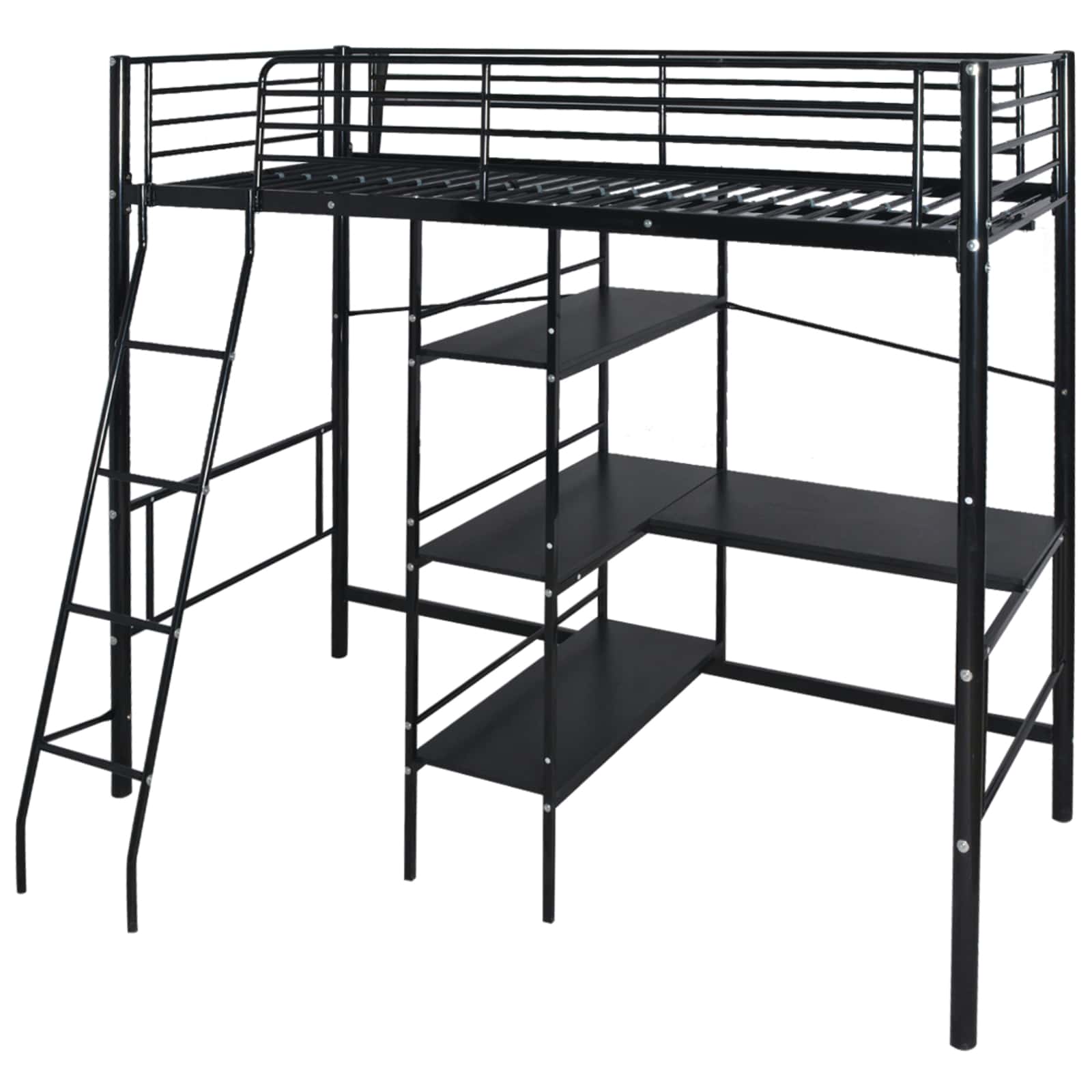 Κρεβάτι με στρώμα Μαύρο 200 x 90 εκ. Μέταλλο - PAKOBAZAAR