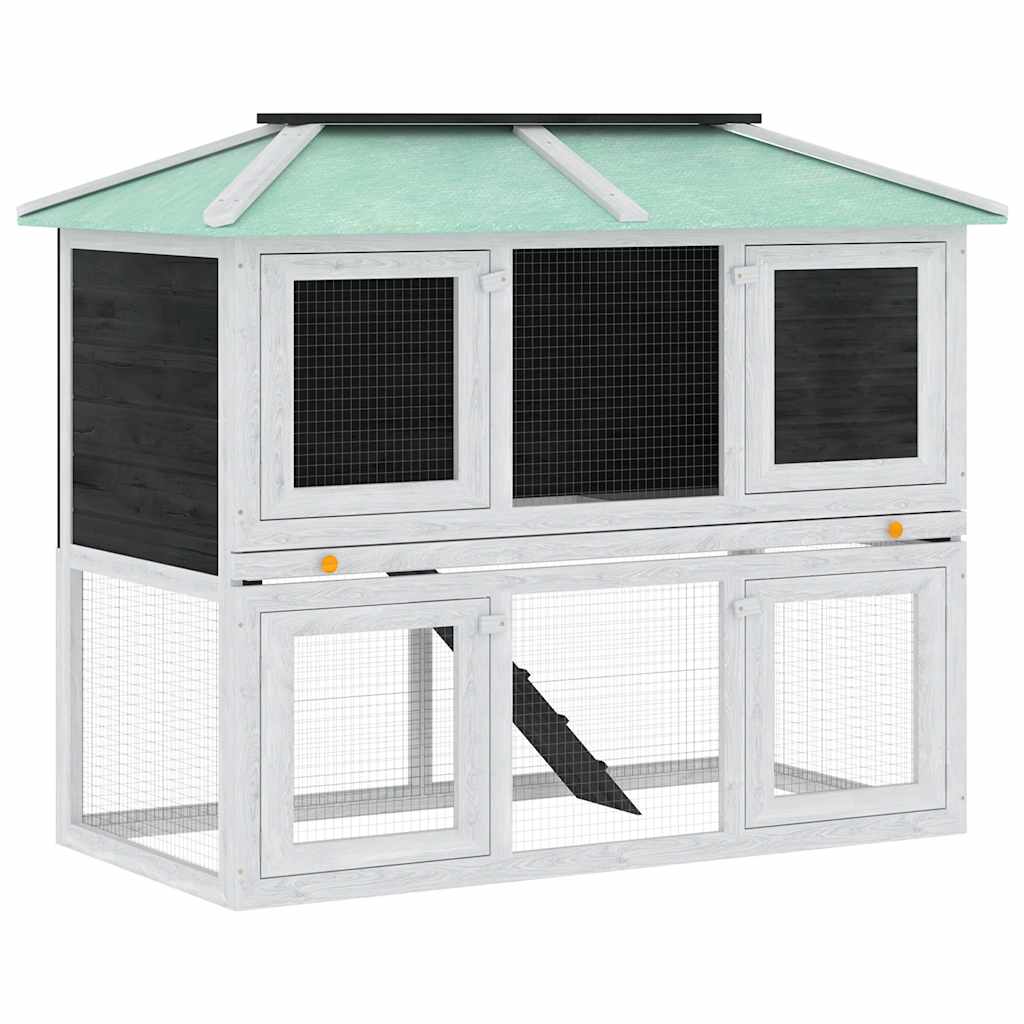 Κλουβί Ζώων / Κουνελιών Δύο Ορόφων Ξύλινο - PAKOBAZAAR