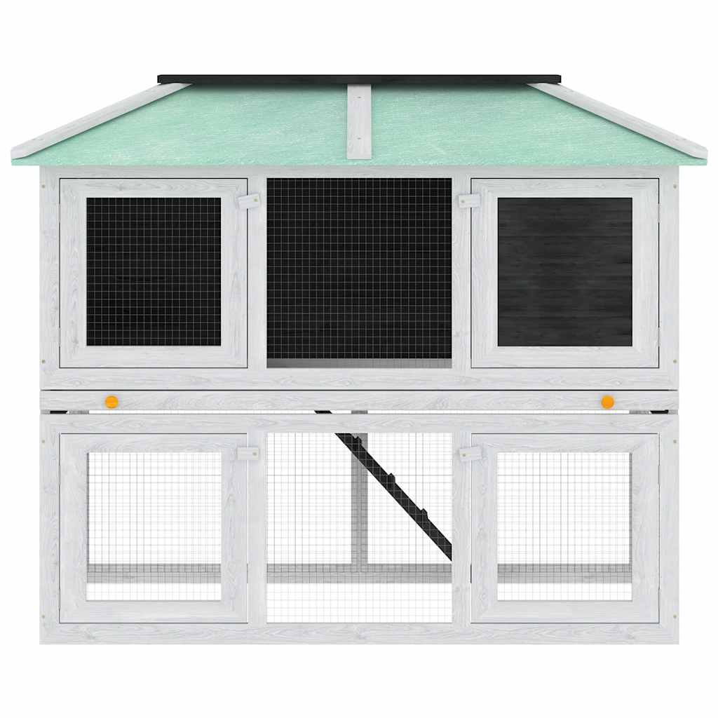 Κλουβί Ζώων / Κουνελιών Δύο Ορόφων Ξύλινο - PAKOBAZAAR