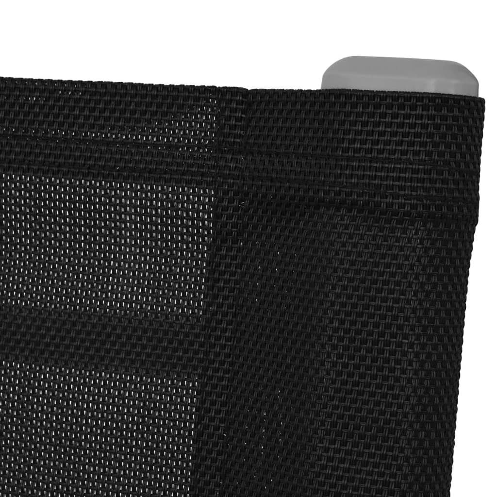 Πολυθρόνες Κουνιστές Κήπου 2 τεμ. Μαύρες από Ατσάλι / Textilene - Pakobazaar