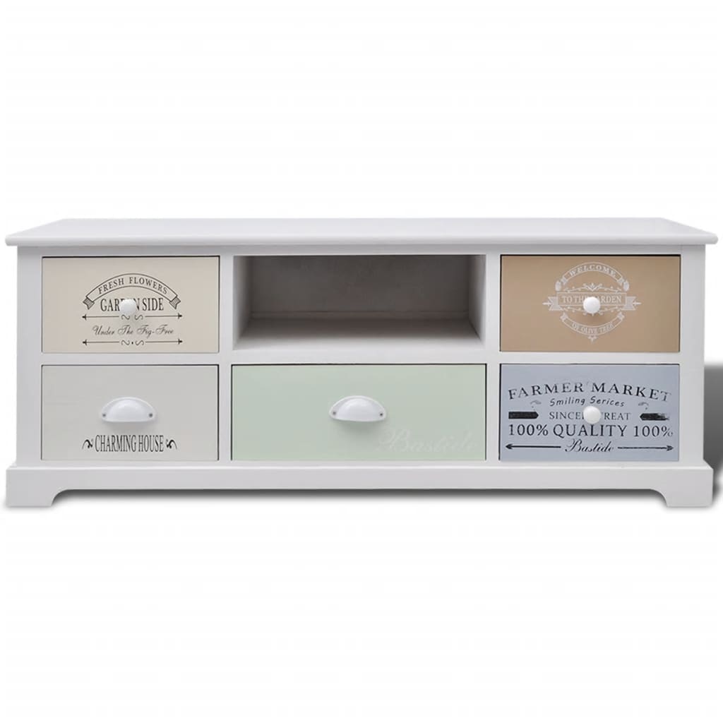 Έπιπλο Τηλεόρασης Στιλ Γαλλικής Εξοχής Ξύλινο - PAKOBAZAAR