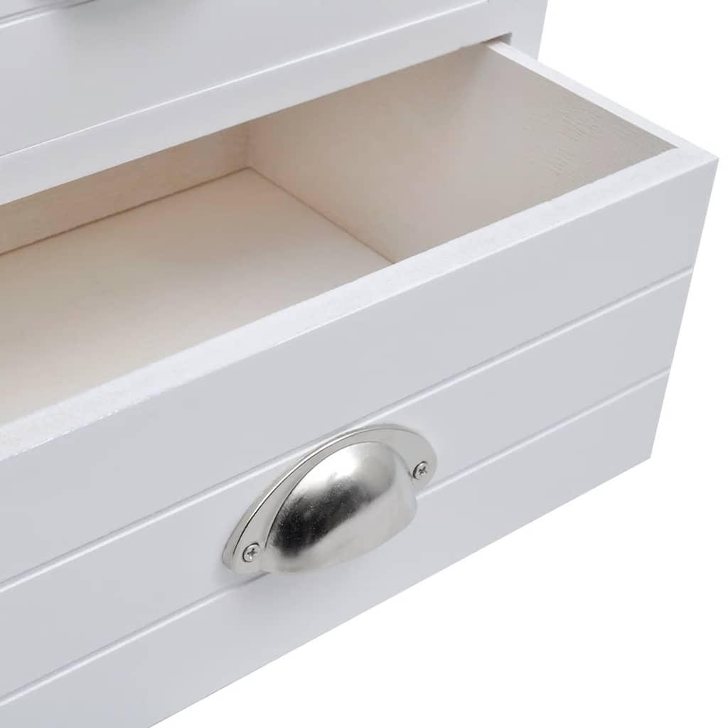 Κομοδίνο σε Γαλλικό Εξοχικό Στιλ Λευκό - PAKOBAZAAR