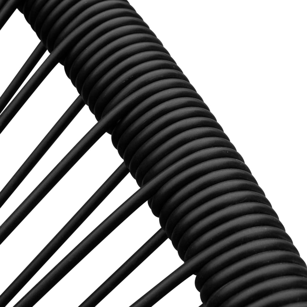 Πολυθρόνα Κουνιστή Εξωτερικού Χώρου Μαύρη από Συνθετικό Ρατάν - Pakobazaar