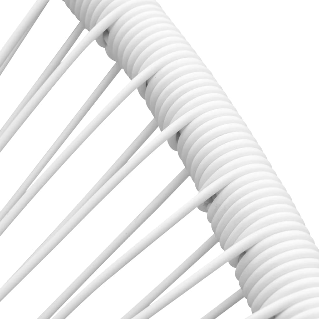 Πολυθρόνα Κουνιστή Εξωτερικού Χώρου Λευκή από Συνθετικό Ρατάν - Pakobazaar