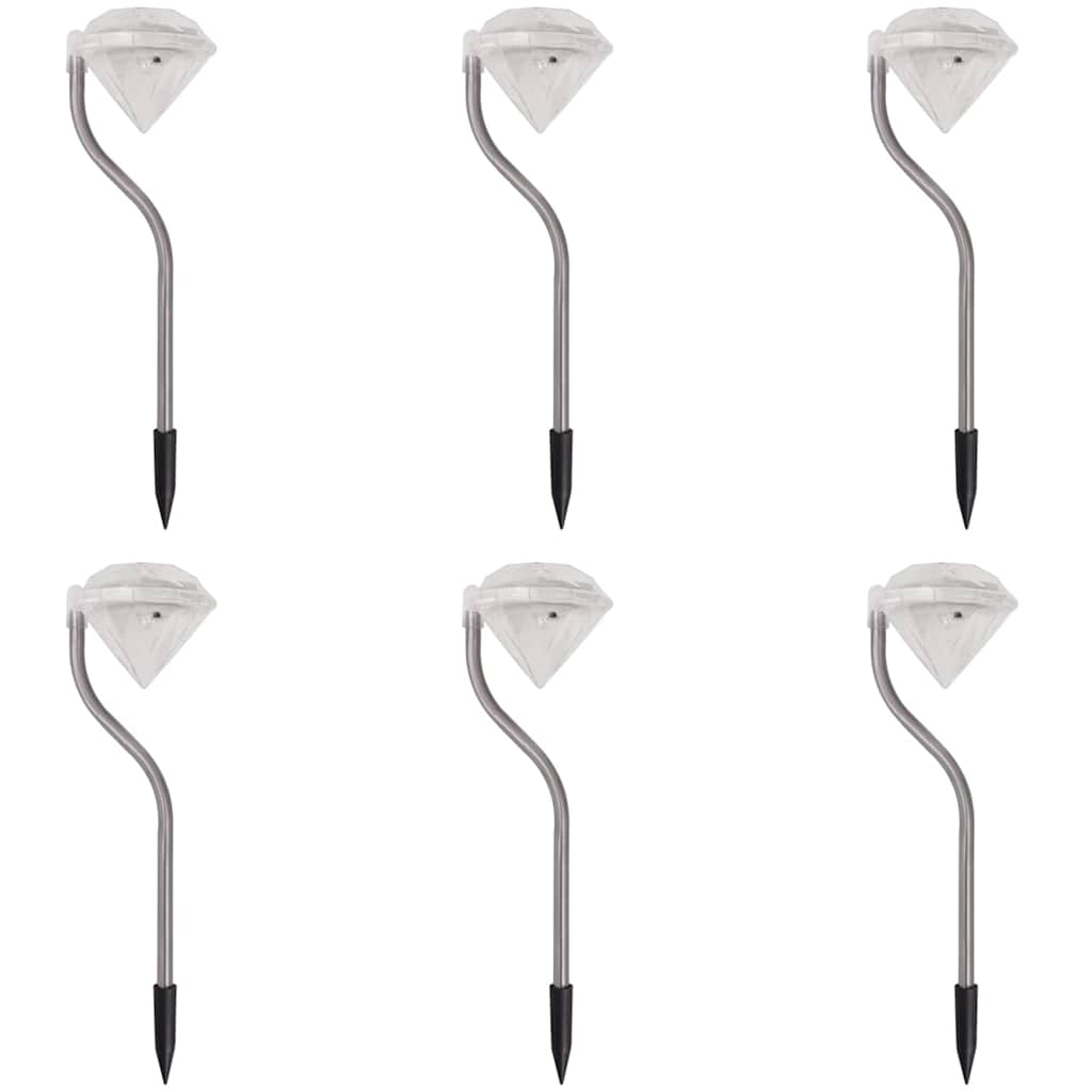Φωτιστικά Κήπου Ηλιακά LED 6 τεμ. 9 x 7,8 x 29,5 εκ. - Pakobazaar