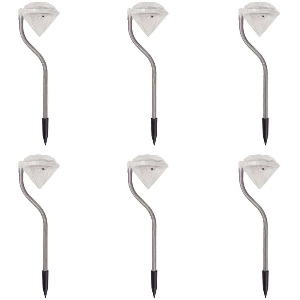 Φωτιστικά Κήπου Ηλιακά LED 6 τεμ. 9 x 7,8 x 29,5 εκ. - Pakobazaar