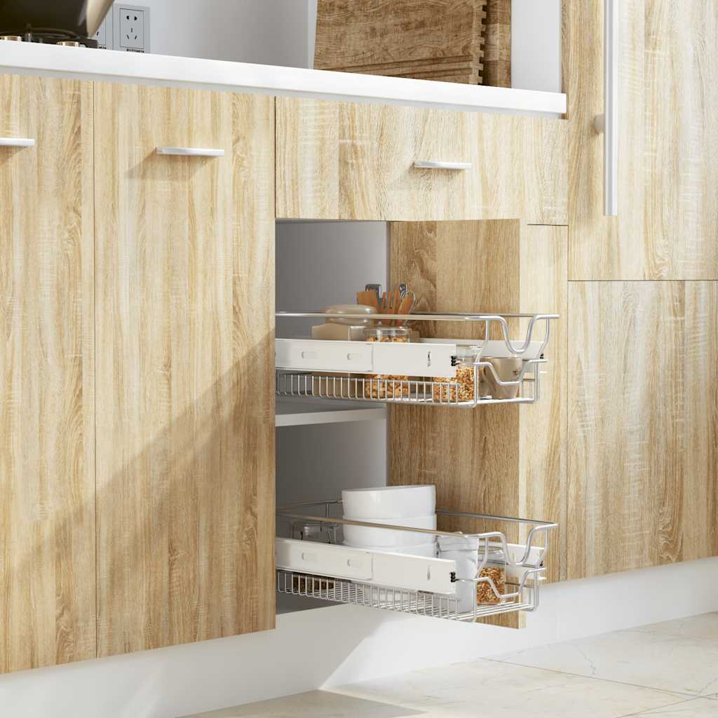 Συρτάρια - Καλάθια Συρμάτινα 2 τεμ. Aσημί 300 χιλ. - Pakobazaar