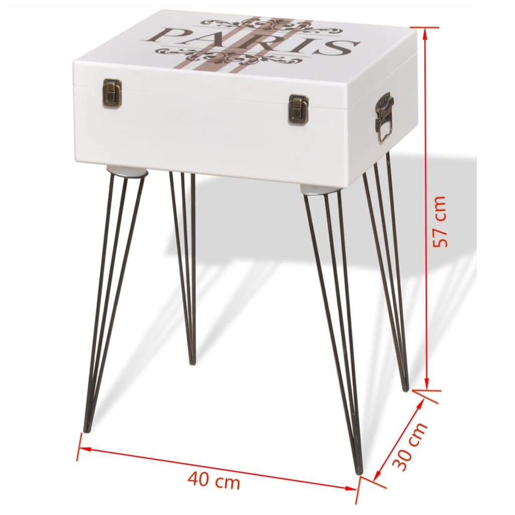 Βοηθητικό Τραπέζι Λευκό 40 x 30 x 57 εκ. - PAKOBAZAAR