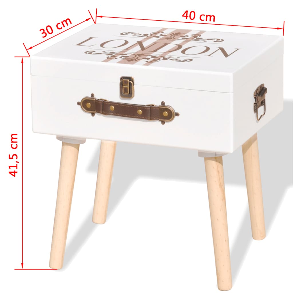Βοηθητικό Τραπέζι Λευκό 40 x 30 x 41,5 εκ.