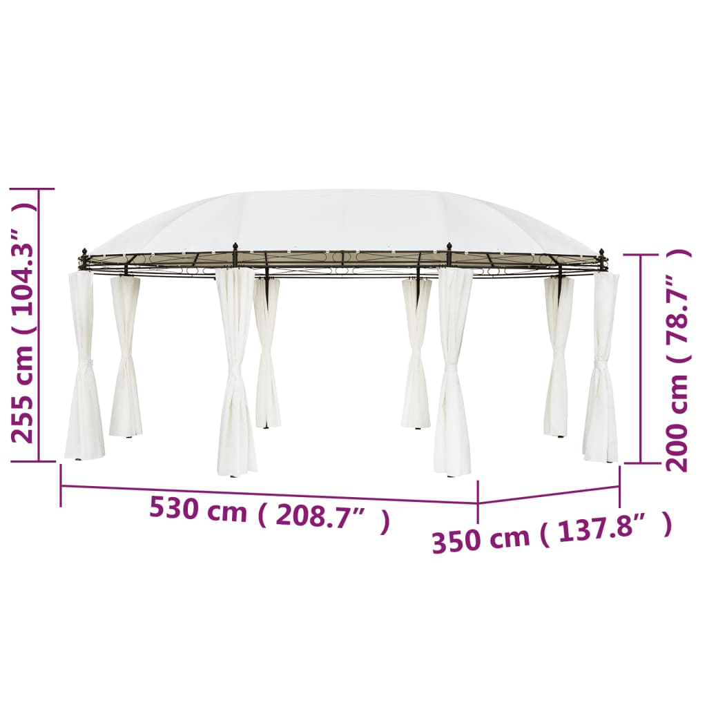 Κιόσκι Λευκό Κρεμ 530 x 350 x 265 εκ.