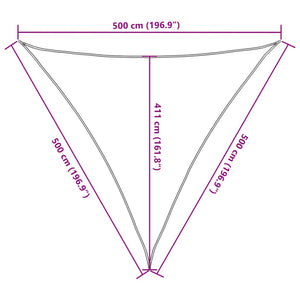 Πανί Σκίασης Τριγωνικό Κρεμ 5 x 5 x 5 μ. από HDPE
