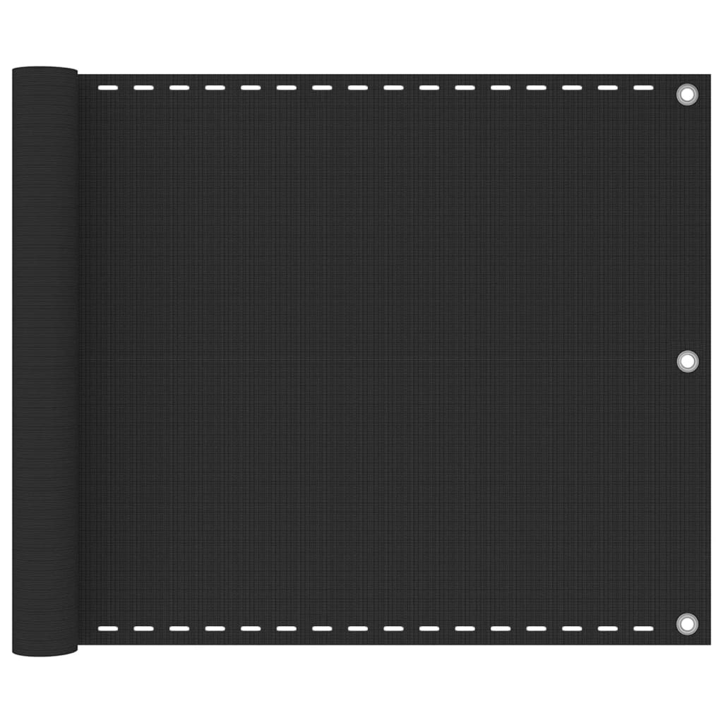 Διαχωριστικό Βεράντας Ανθρακί 75 x 600 εκ. από HDPE