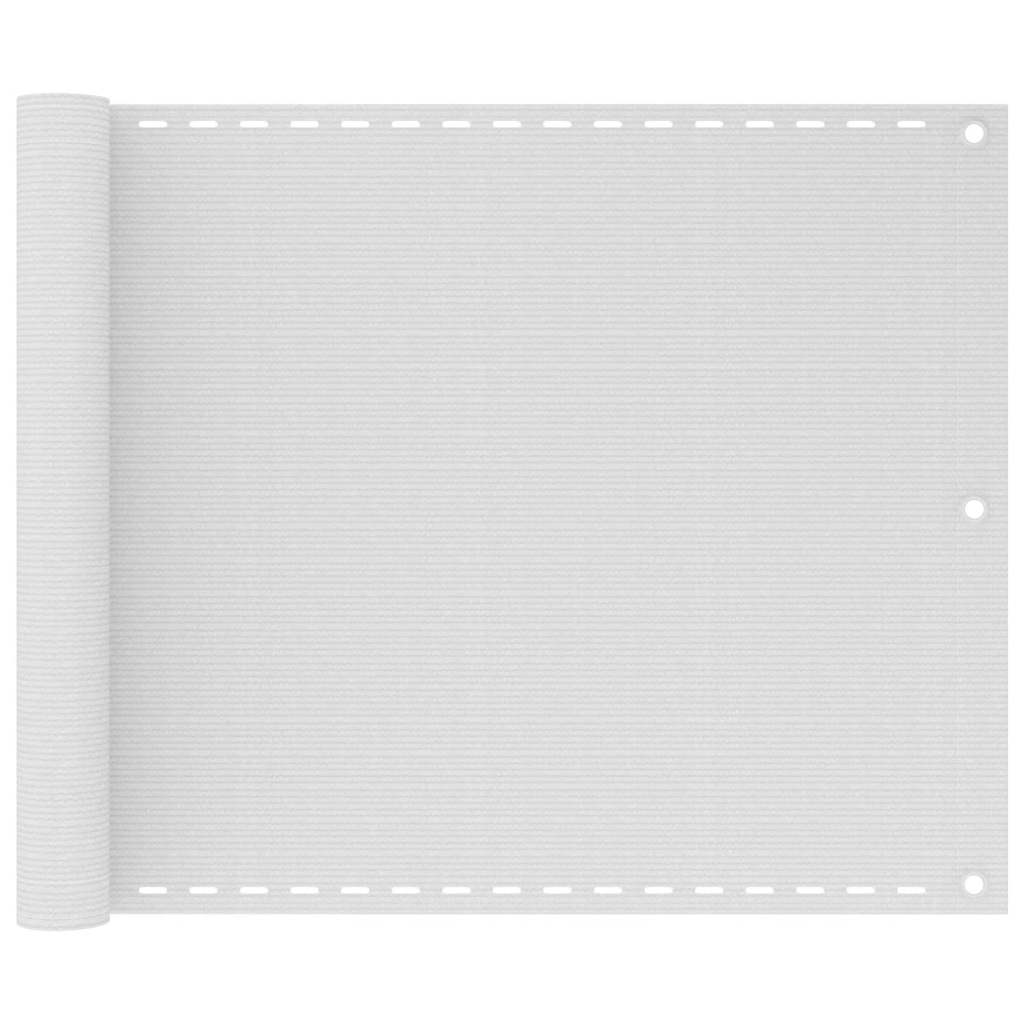 Διαχωριστικό Βεράντας Λευκό 75 x 600 εκ. από HDPE - Pakobazaar