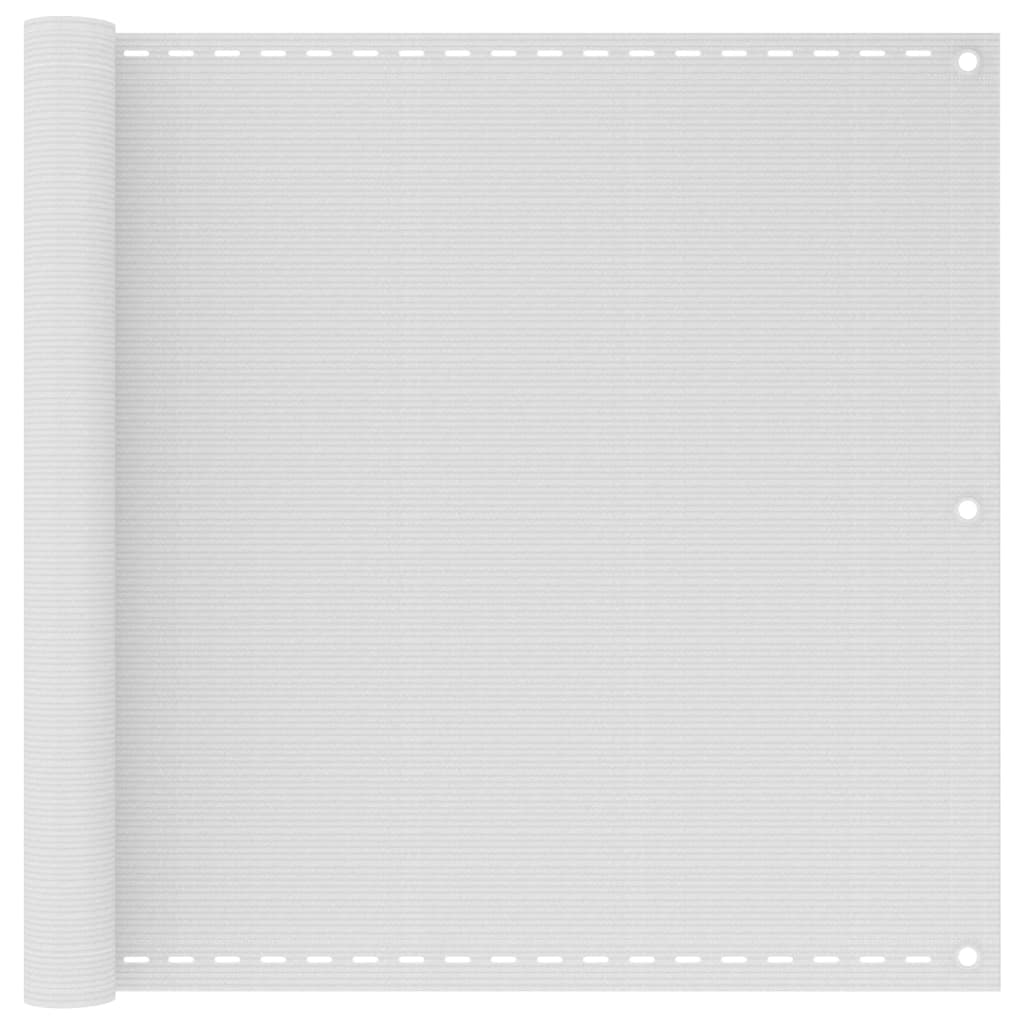 Διαχωριστικό Βεράντας Λευκό 90 x 600 εκ. από HDPE - Pakobazaar