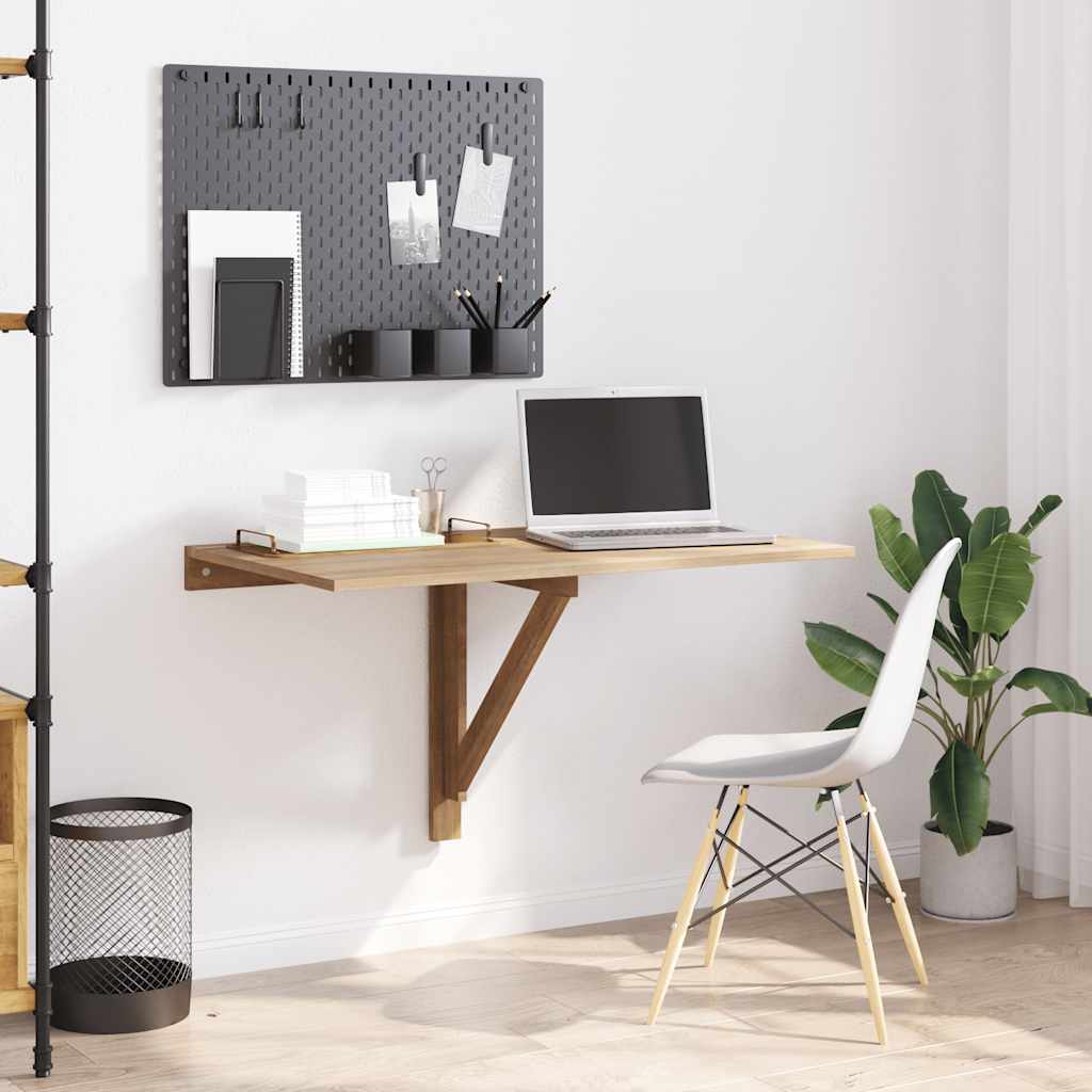 Τραπέζι Τοίχου Πτυσσόμενο Χρώμα Δρυός 100x 60 εκ. - Pakobazaar