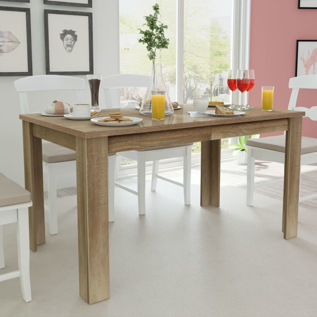 Τραπεζαρία Χρώμα Δρυς 140 x 80 x 75 εκ. - PAKOBAZAAR