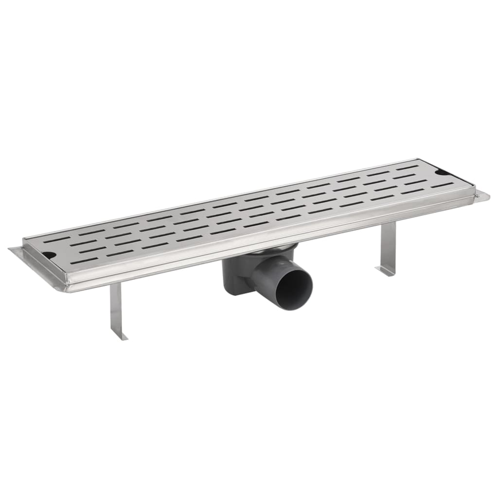 Σιφόνι Ντουζιέρας Γραμμικό με Γραμμές 530x140 χιλ. Ανοξ. Ατσάλι
