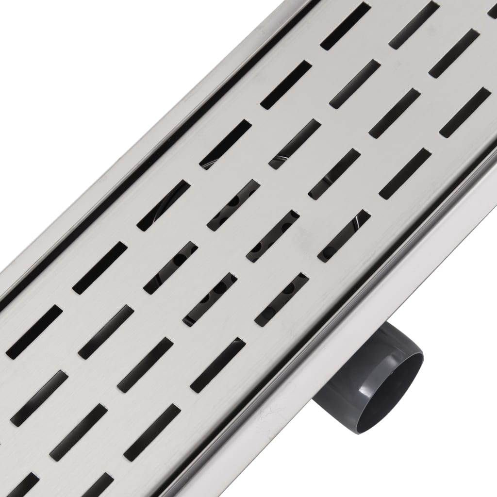 Σιφόνι Ντουζιέρας Γραμμικό με Γραμμές 530x140 χιλ. Ανοξ. Ατσάλι