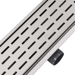 Σιφόνι Ντουζιέρας Γραμμικό με Γραμμές 530x140 χιλ. Ανοξ. Ατσάλι