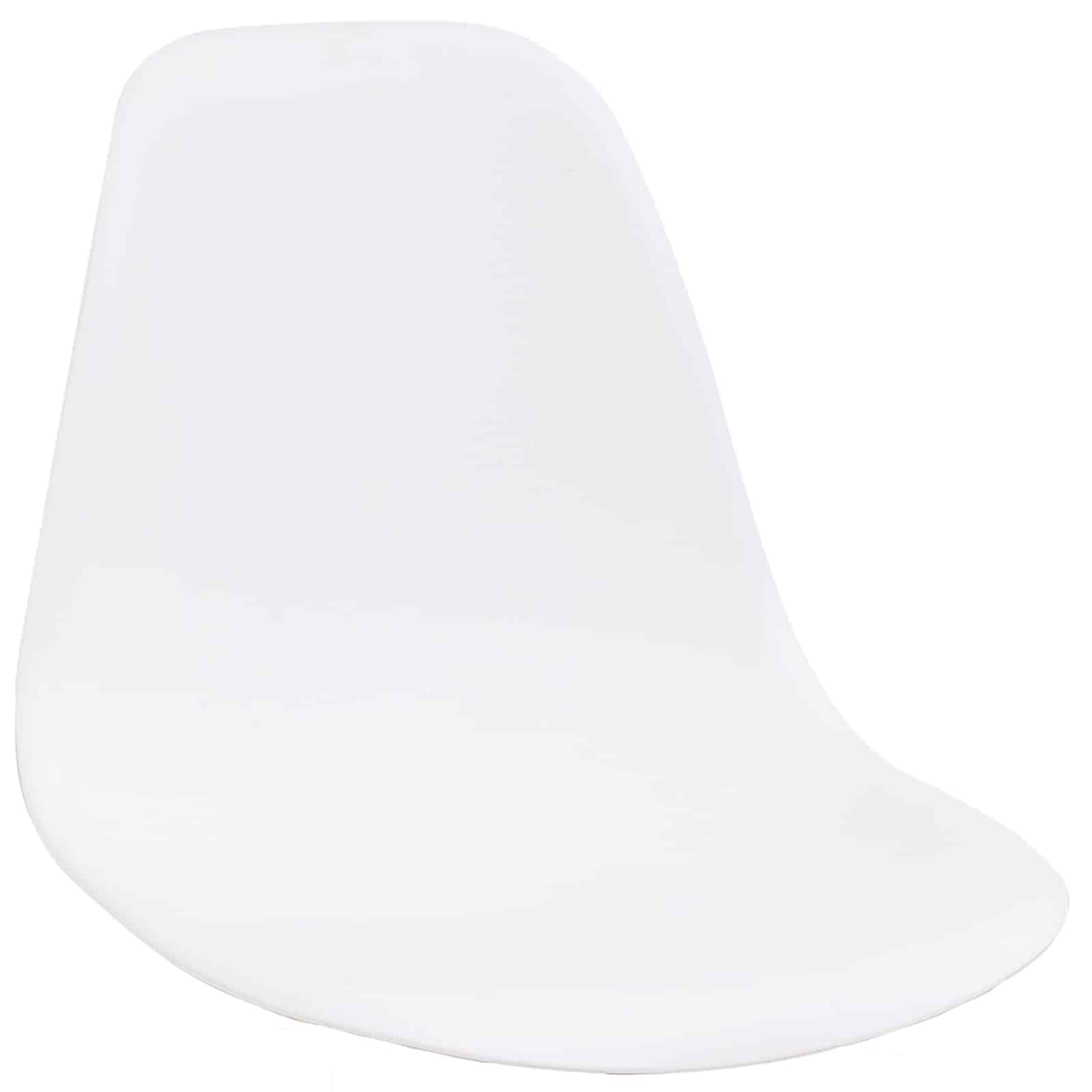 Καθίσματα Καρέκλας 4 pcs Λευκό 39 x 39 x 46.5 εκ. Πλαστικό - Pakobazaar