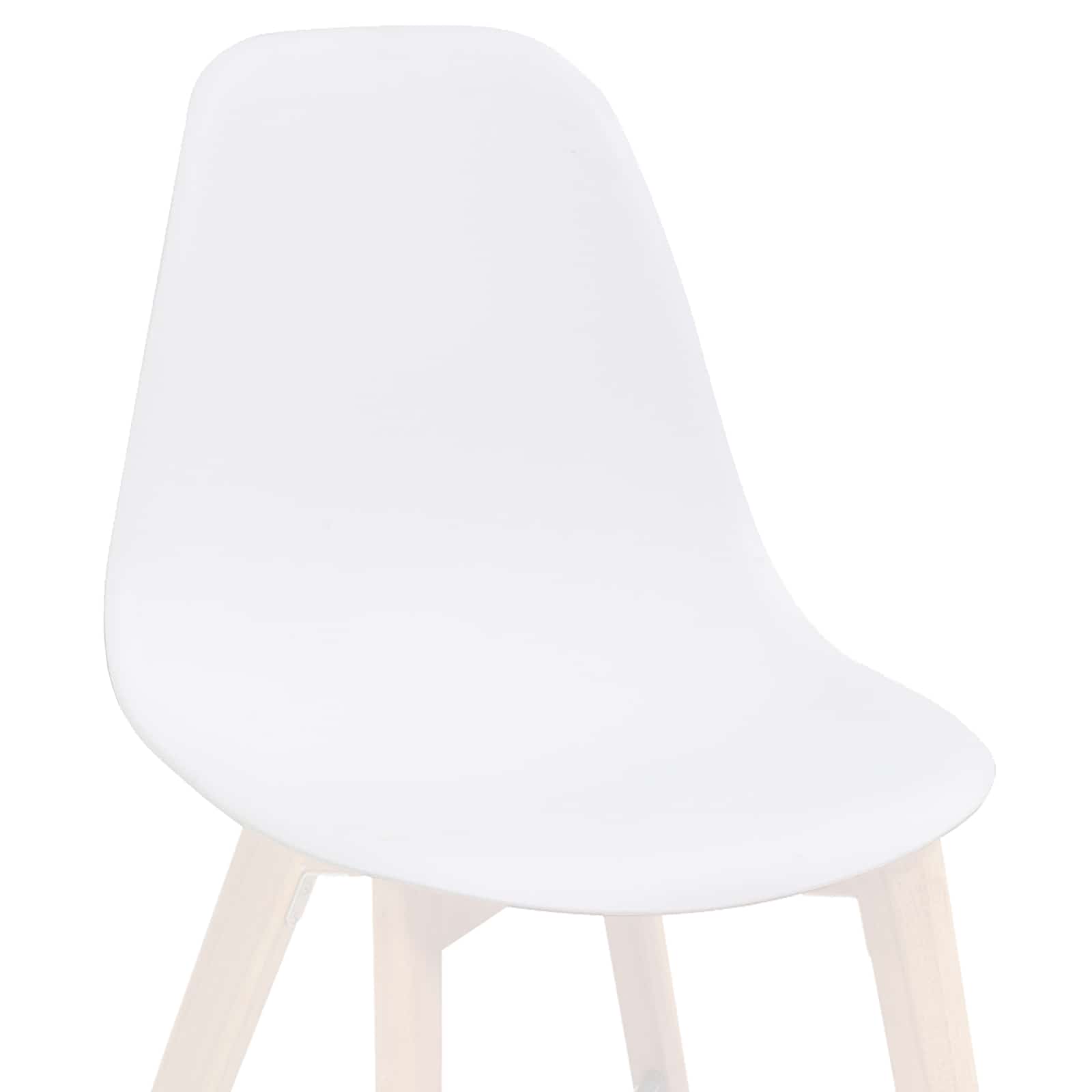Καθίσματα Καρέκλας 4 pcs Λευκό 39 x 39 x 46.5 εκ. Πλαστικό - Pakobazaar