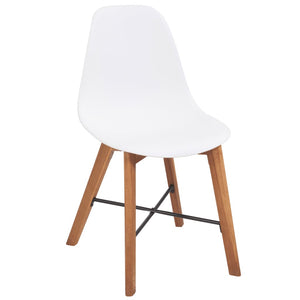 Καθίσματα Καρέκλας 4 pcs Λευκό 39 x 39 x 46.5 εκ. Πλαστικό - Pakobazaar