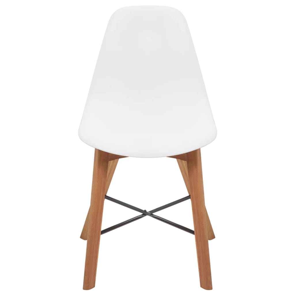 Καθίσματα Καρέκλας 4 pcs Λευκό 39 x 39 x 46.5 εκ. Πλαστικό - Pakobazaar