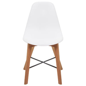 Καθίσματα Καρέκλας 4 pcs Λευκό 39 x 39 x 46.5 εκ. Πλαστικό - Pakobazaar
