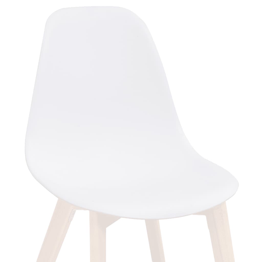 Καθίσματα Καρέκλας 4 pcs Λευκό 39 x 39 x 46.5 εκ. Πλαστικό - Pakobazaar