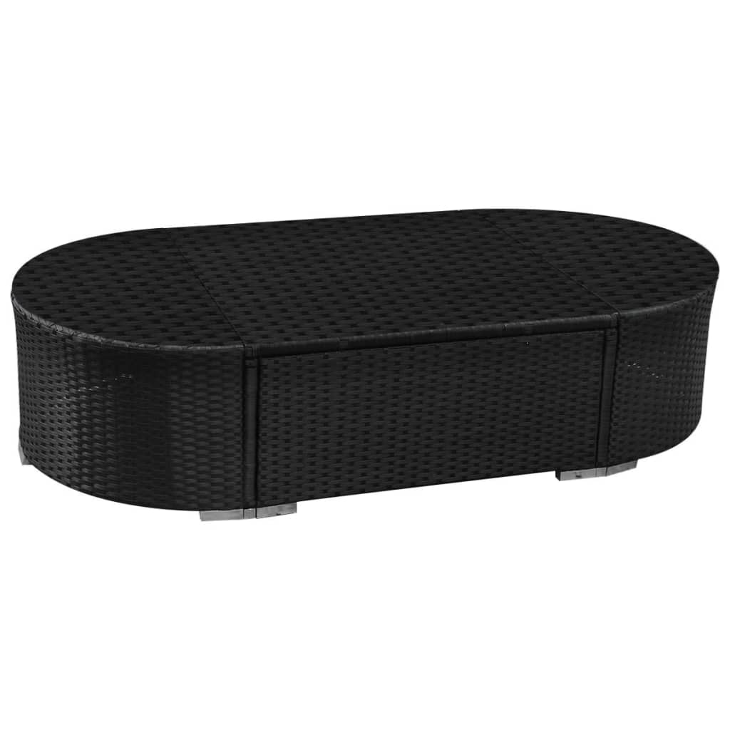 Σαλόνι Κήπου 13 τεμ. Μπλε από Συνθετικό Ρατάν με Μαξιλάρια