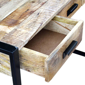 Κονσόλα Τραπέζι με 3 Συρτάρια 110x35x78 εκ. Μασίφ Ξύλο Μάνγκο - PAKOBAZAAR