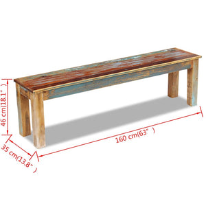Πάγκος 160 x 35 x 46 εκ. από Μασίφ Ανακυκλωμένο Ξύλο