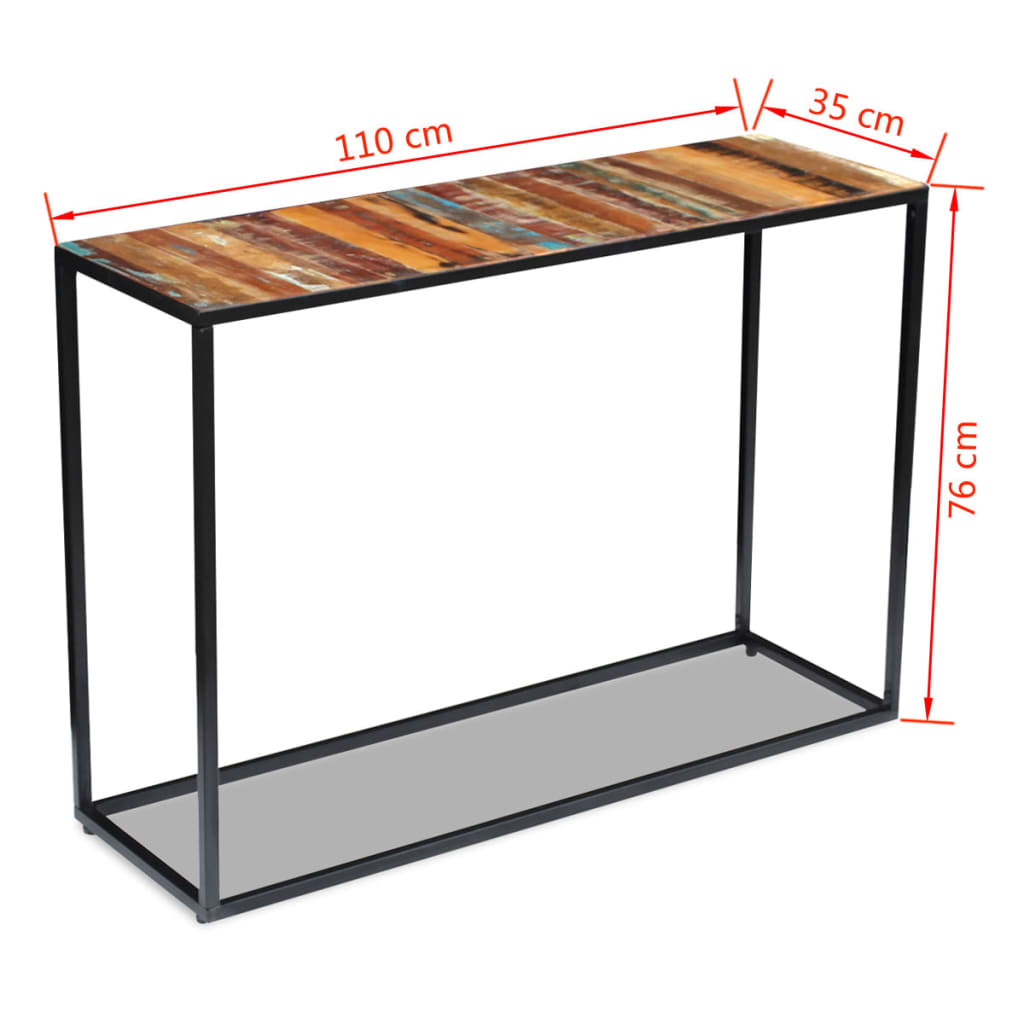 Τραπέζι Κονσόλα 110 x 35 x 76 εκ. από Μασίφ Ανακυκλωμένο Ξύλο - PAKOBAZAAR