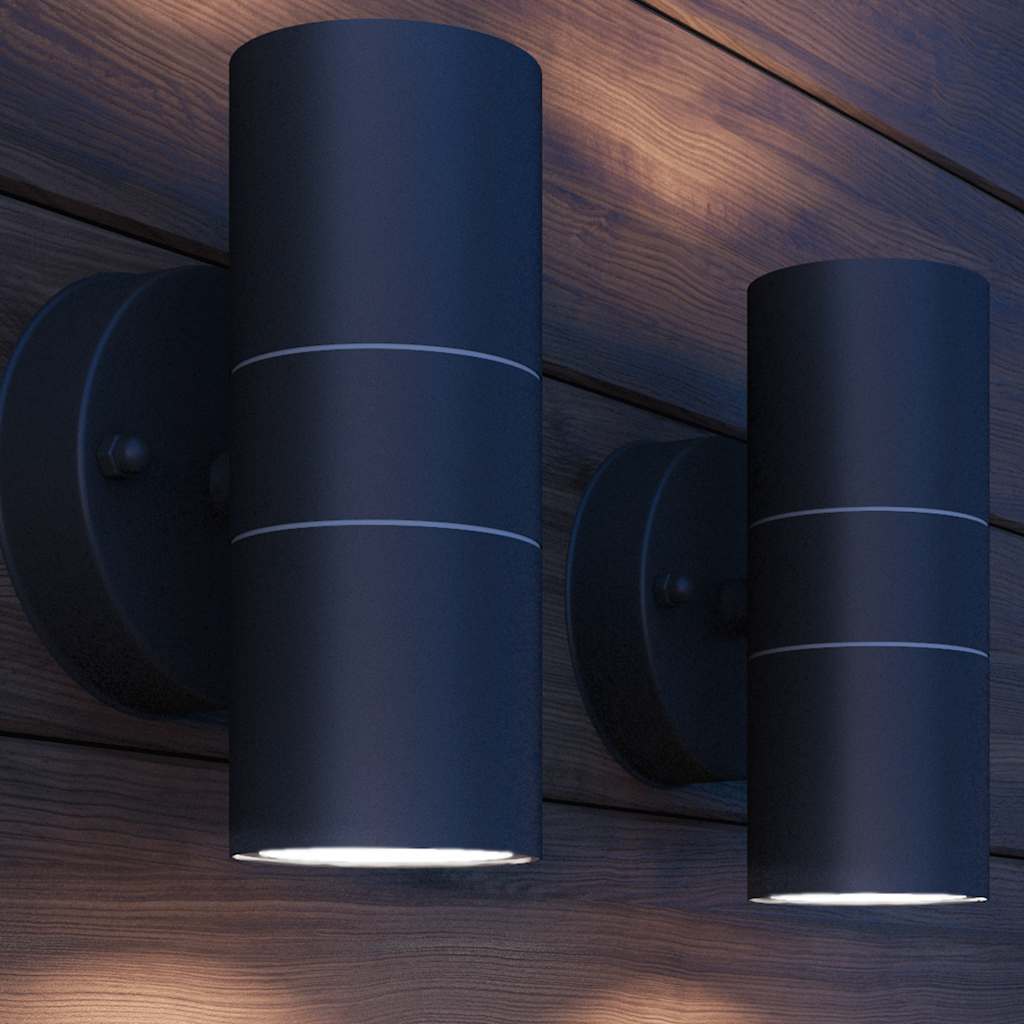 Φωτιστικά Τοίχου LED Εξωτερικού Χώρου 2 τεμ. Ανοξείδωτο Ατσάλι - Pakobazaar