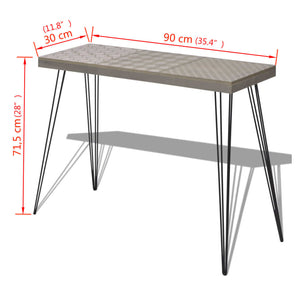 Κονσόλα Τραπέζι Γκρι 90 x 30 x 71,5 εκ. - PAKOBAZAAR
