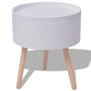 Τραπέζι - Δίσκος Στρογγυλό Λευκό 39,5 x 44,5 εκ. - PAKOBAZAAR