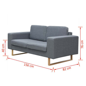Σετ Καναπέ Διθέσιος και Τριθέσιος Ανοιχτό Γκρι