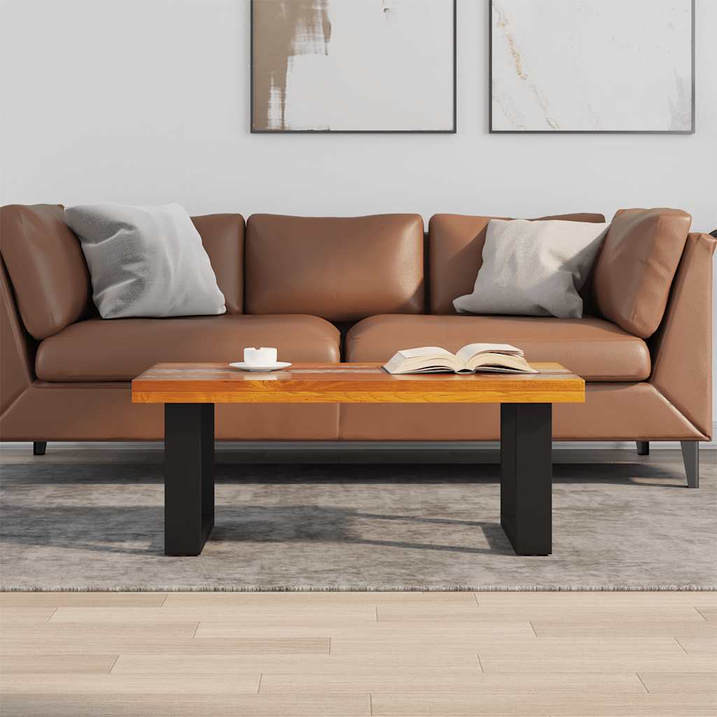 Τραπεζάκι Σαλονιού 100 x 50 εκ. από Ξύλο Teak και Ρητίνη - PAKOBAZAAR