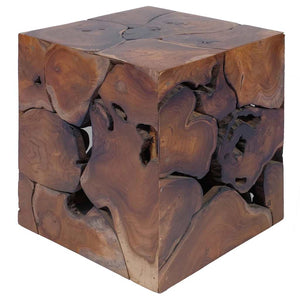 Σκαμπό Καφέ 40x40x45 εκ. από Μασίφ Ξύλο Teak - PAKOBAZAAR